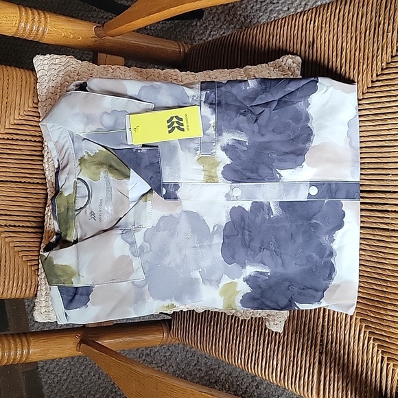 All in motion SS resort shirt,  gray/multicolored, size 3XL - Picture 1 of 9